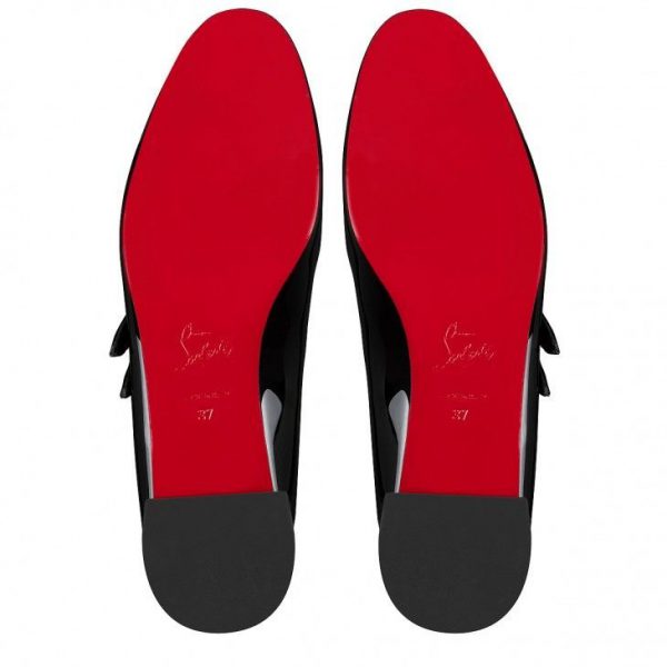 Christian Louboutin Ballerines Sweet Jane en cuir de veau verni noir – Image 5