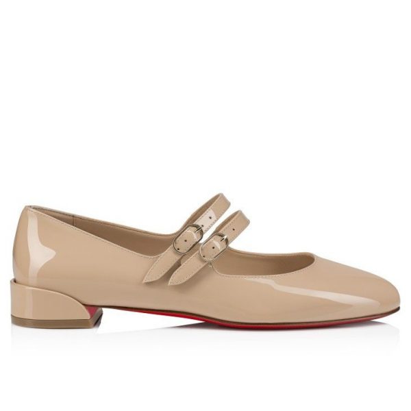 Christian Louboutin Ballerines Sweet Jane en cuir verni nude 1 – Image 2