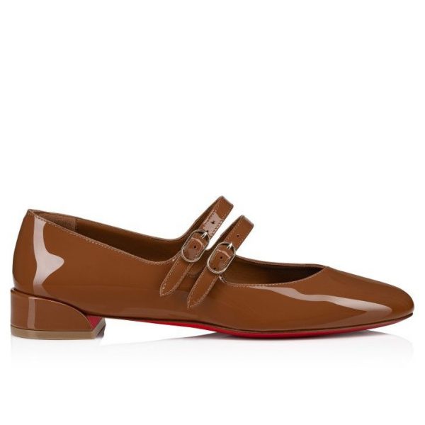 Christian Louboutin Ballerines Sweet Jane en cuir verni nude 5 – Image 2