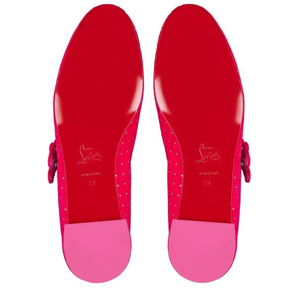 Christian Louboutin Ballerines Sweet Jane Plum Strass en velours glam – Image 5