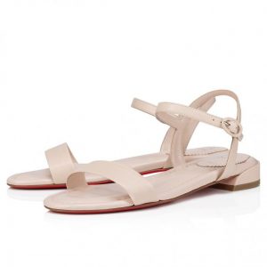 Sandales Christian Louboutin Sweet Jane, cuir nappa Leche