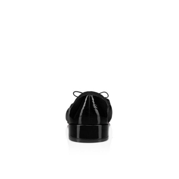 Christian Louboutin Sweetie Jane Ballerines en Cuir Verni Vog Noir – Image 3