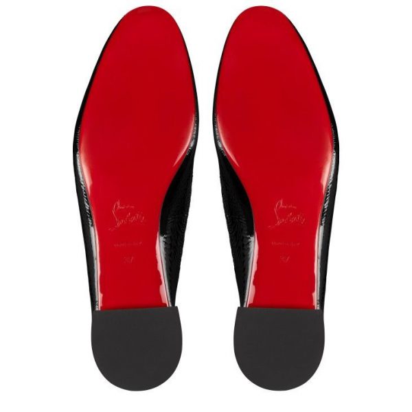 Christian Louboutin Sweetie Jane Ballerines en Cuir Verni Vog Noir – Image 5