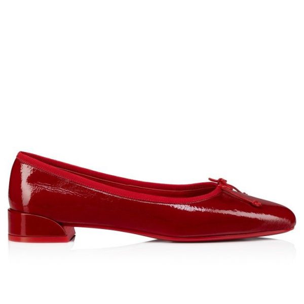 Christian Louboutin Sweetie Jane Ballerines en Cuir Verni Vog Loubi – Image 2