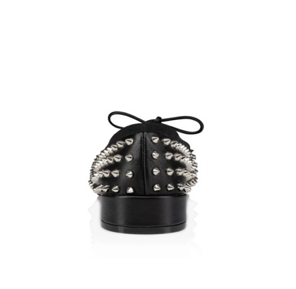 Christian Louboutin Sweetie Jane Spikes Ballerines en Cuir Nappa Noir – Image 4
