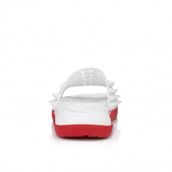 Christian Louboutin Take It Easy Mules Femme Caoutchouc Blanc – Image 3