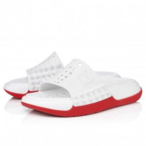 Christian Louboutin Take It Easy Mules Femme Caoutchouc Blanc