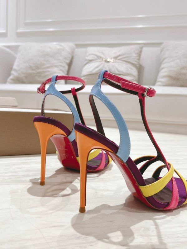 Christian Louboutin Tangeuva Sandales 100mm Cuir Multicolore – Image 2