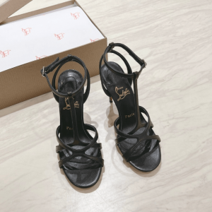 Christian Louboutin Tangeuva Sandales 100mm Cuir Nappa Noir