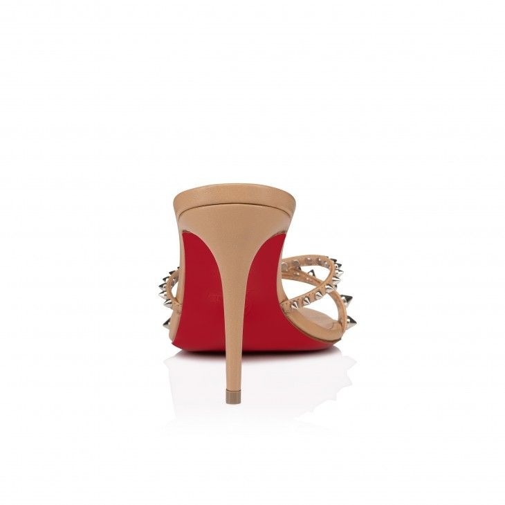 Christian Louboutin Tatoosh Spikes 85 mm Mules Cuir Kid et Clous Blush – Image 3
