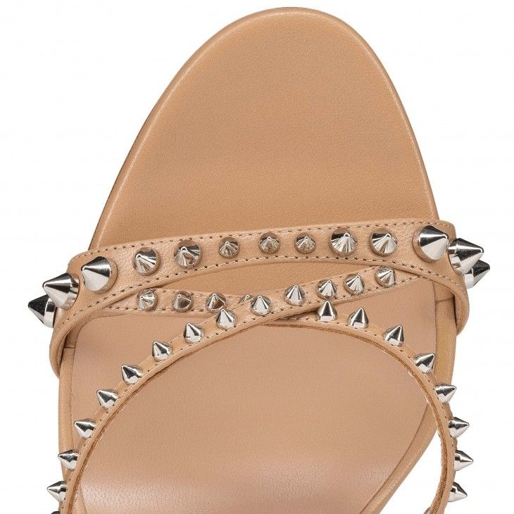 Christian Louboutin Tatoosh Spikes 85 mm Mules Cuir Kid et Clous Blush – Image 2