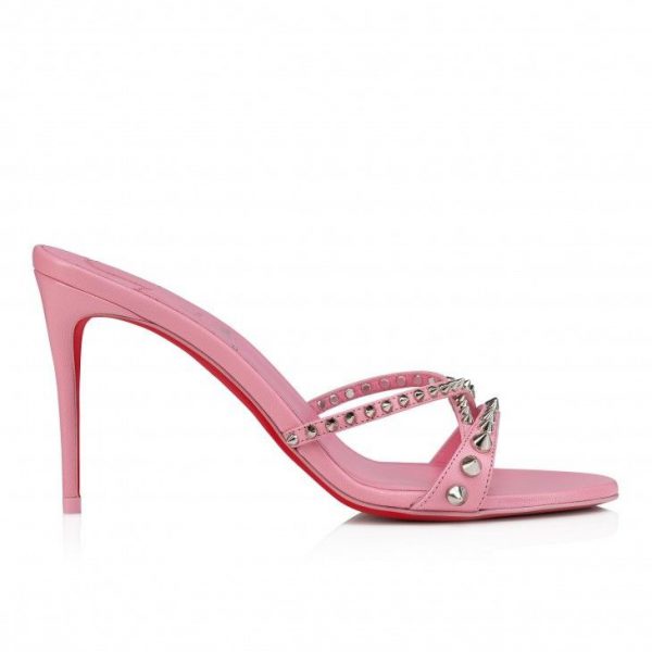 Christian Louboutin Tatoosh Spikes 85 mm Mules Cuir Kid et Clous Calipso – Image 3