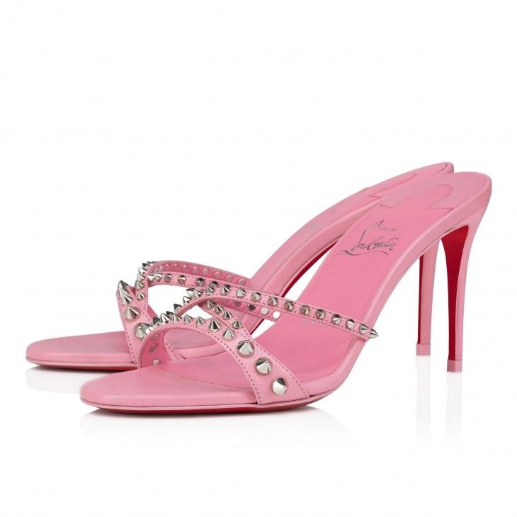 Christian Louboutin Tatoosh Spikes 85 mm Mules Cuir Kid et Clous Calipso