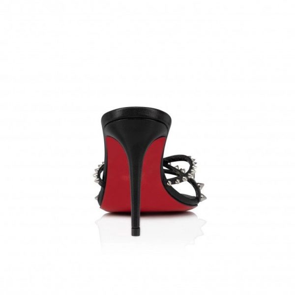 Mules Christian Louboutin Tatoosh Spikes 85 mm en cuir de chevreau et clous - Noir – Image 3