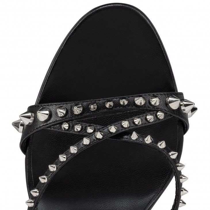 Christian Louboutin Tatoosh Spikes 85 mm Mules Cuir Kid et Clous Noir – Image 3