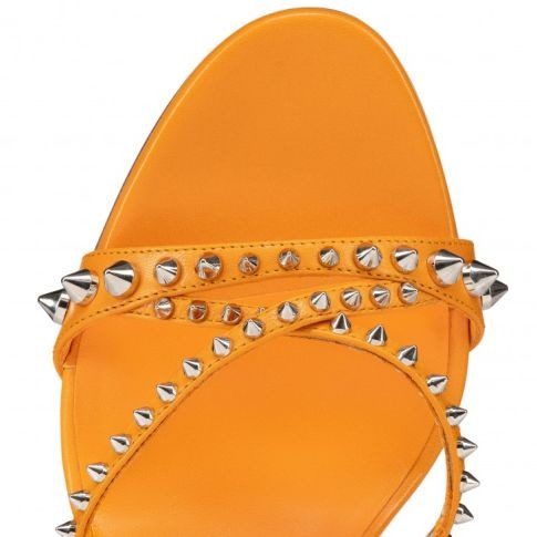 Christian Louboutin Tatoosh Spikes 85 mm Mules Cuir Kid et Clous Hibiscus – Image 2