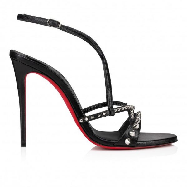 Sandales à brides Christian Louboutin Tatooshka Spikes 100 mm en cuir de chevreau et clous - Noir – Image 2