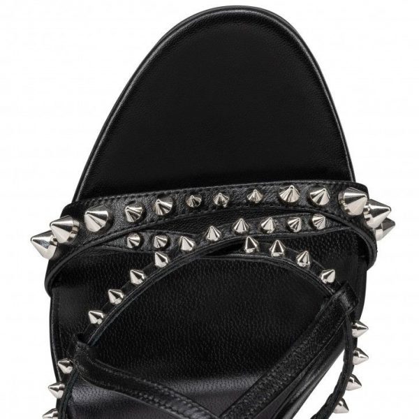 Sandales à brides Christian Louboutin Tatooshka Spikes 100 mm en cuir de chevreau et clous - Noir – Image 4