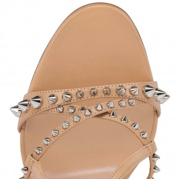 Sandales à brides Christian Louboutin Tatooshka Spikes 100 mm en cuir de chevreau et clous - Blush – Image 4