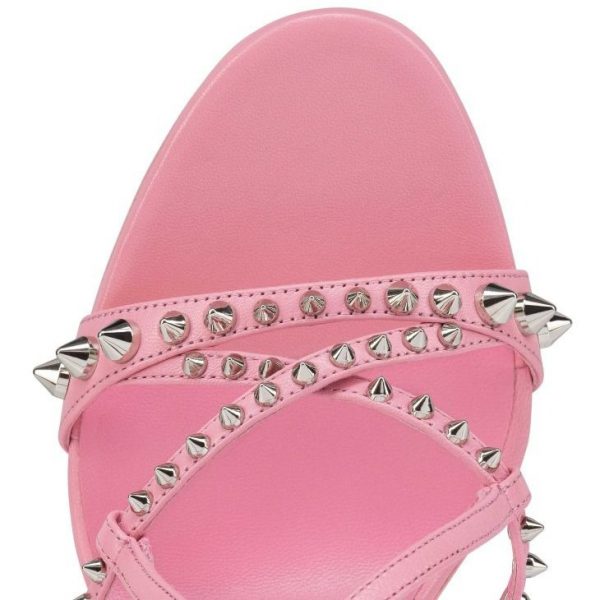 Christian Louboutin Tatooshka Spikes 100 Mm Sandales à Brides en Cuir Kid et Spikes Calipso – Image 4