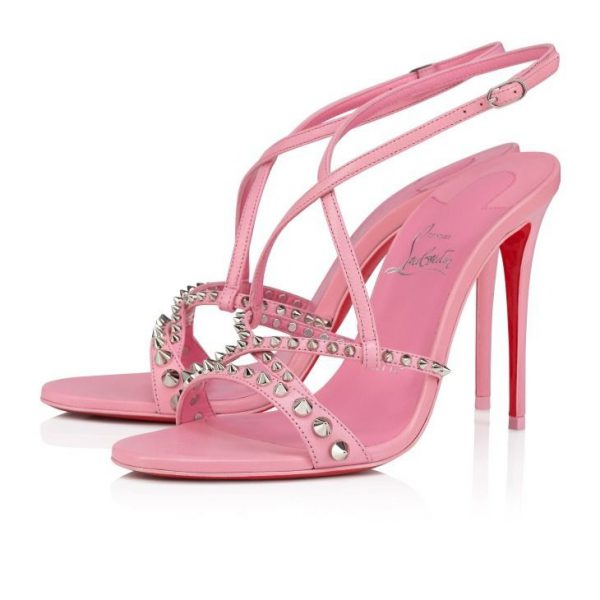 Christian Louboutin Tatooshka Spikes 100 Mm Sandales à Brides en Cuir Kid et Spikes Calipso