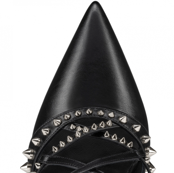 Christian Louboutin Tatooshka Spikes Escarpins 100mm Cuir Nappa Noir – Image 4