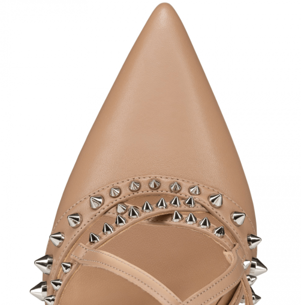 Christian Louboutin Tatooshka Spikes Escarpins 100mm Cuir Nappa Nude – Image 2