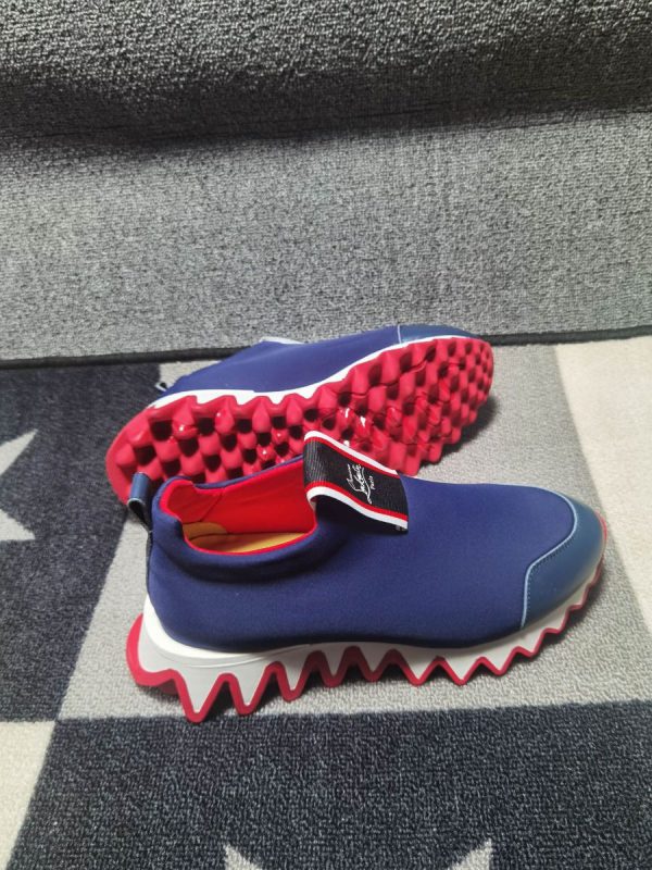 Christian Louboutin Baskets Femme Tiketa Plate Néoprène Bleu – Image 2