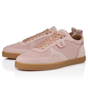 Christian Louboutin Baskets Tutti Rui Cuir de veau retourné Rose vintage