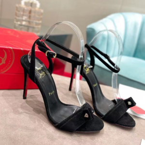 Christian Louboutin Umberta Sandales 100mm Cuir Velours Noir