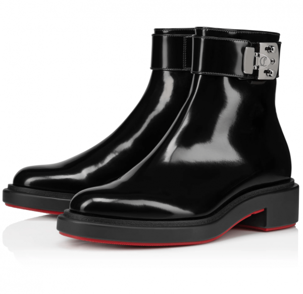 Christian Louboutin Urban Booty Lock Cuir Abrasivato Noir