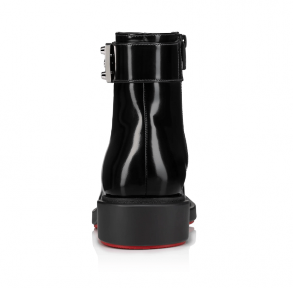 Christian Louboutin Urban Booty Lock Cuir Abrasivato Noir – Image 4