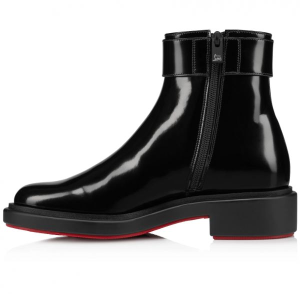 Christian Louboutin Urban Booty Lock Cuir Abrasivato Noir – Image 2