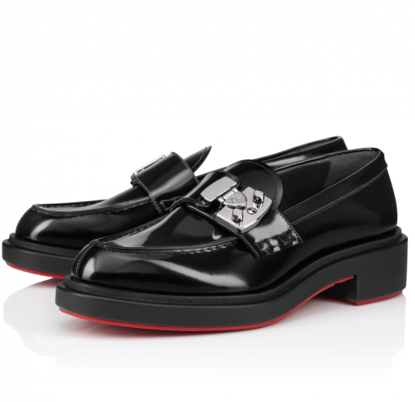 Christian Louboutin Urban Moc Lock Mocassins en Cuir Abrasivato Noir