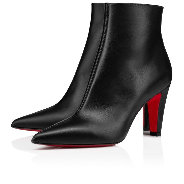 Christian Louboutin Vibella Booty 85 mm Bottines Basses Cuir Veau Noir