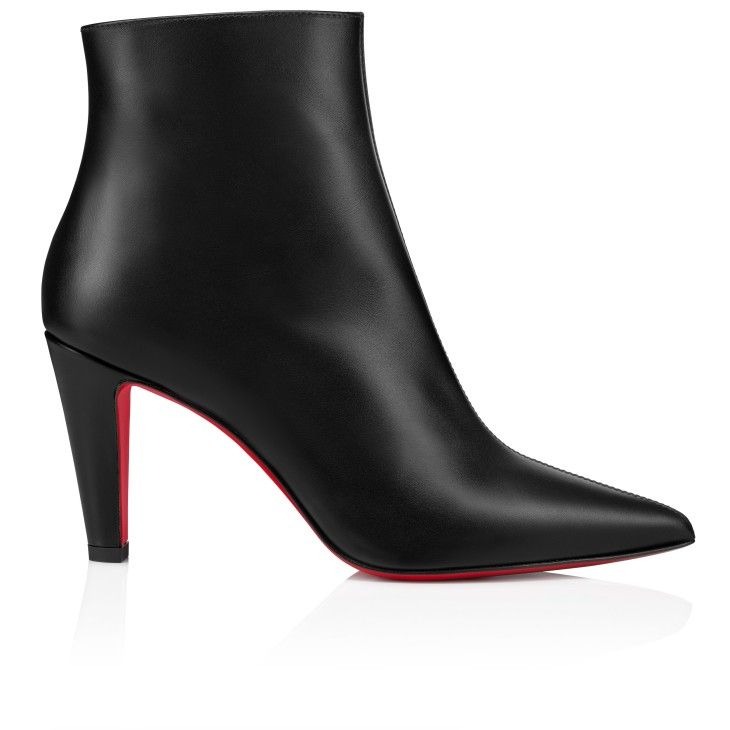 Christian Louboutin Vibella Booty 85 mm Bottines Basses Cuir Veau Noir – Image 4