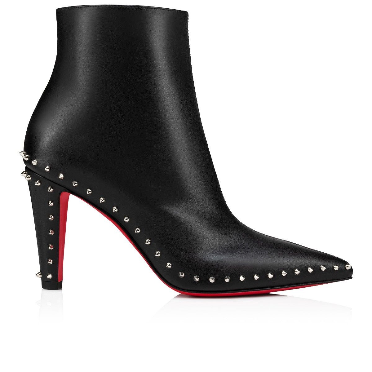 Christian Louboutin Vidura Booty 85 Mm Bottines Basses en Cuir de Veau Noir – Image 2
