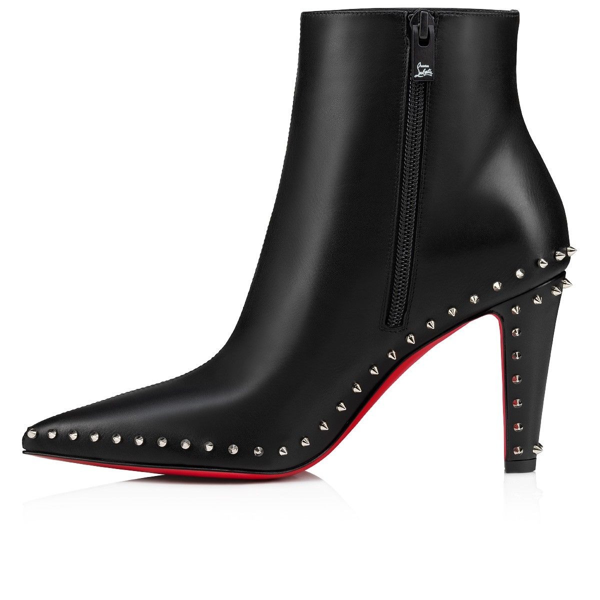 Christian Louboutin Vidura Booty 85 Mm Bottines Basses en Cuir de Veau Noir – Image 3