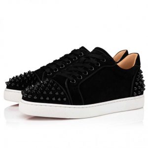 Christian Louboutin Vieira 2 Baskets Femme en Veau Velours Noir