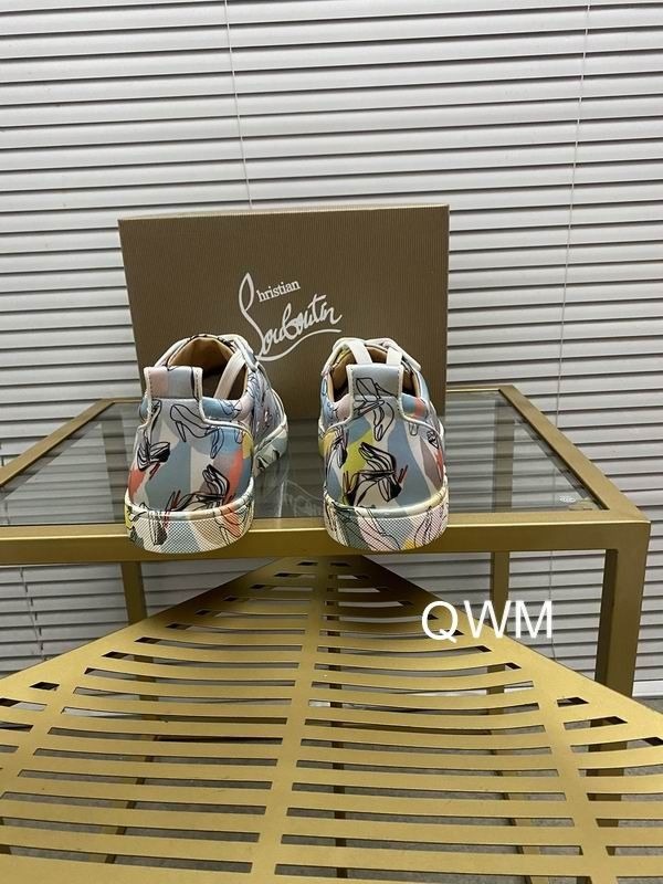 Christian Louboutin Baskets Femme Vieira Orlato Satin imprimé graphique Multicolore – Image 3