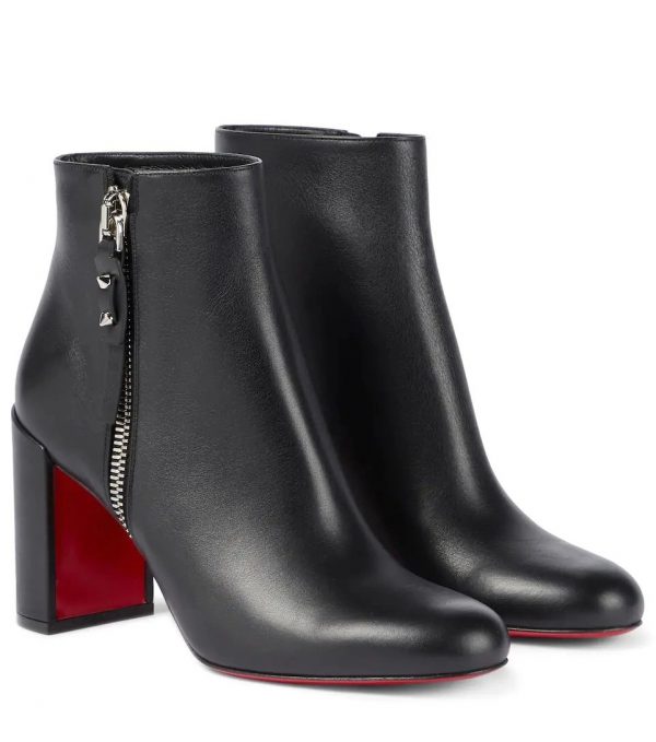 Christian Louboutin Ziptotal 85mm Bottines en Cuir – Image 3