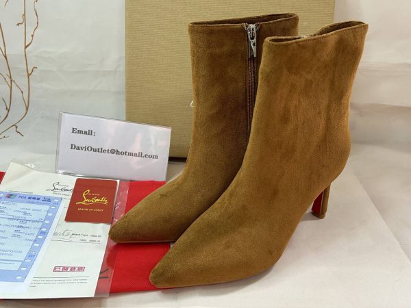Christian Louboutin Condora Booty 85mm Bottines Basses Veau Velours Rhea