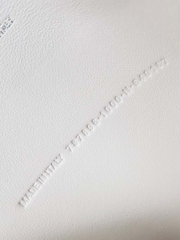 Sac Balenciaga Rodeo Grand modèle en cuir de veau embossé crocodile blanc – Image 5