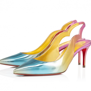 Christian Louboutin Escarpins Hot Chick Sling 70 mm Cuir Specchio Multicolore