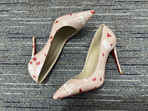 Christian Louboutin Kate Escarpins 100 mm Imprimé Loubi Cuir Verni