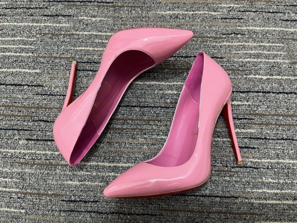 Christian Louboutin Kate Escarpins 100 mm Cuir Verni Rose