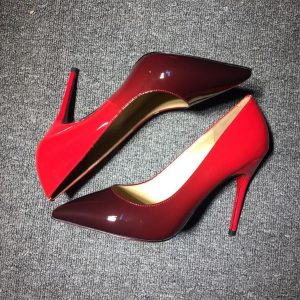 Christian Louboutin Kate Escarpins 85 mm Cuir Verni Dégradé Rouge