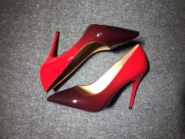 Christian Louboutin Kate Escarpins 85 mm Cuir Verni Dégradé Rouge