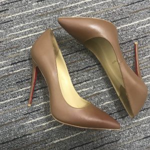 Christian Louboutin Kate Escarpins 100 mm Cuir Nappa Marron Foncé