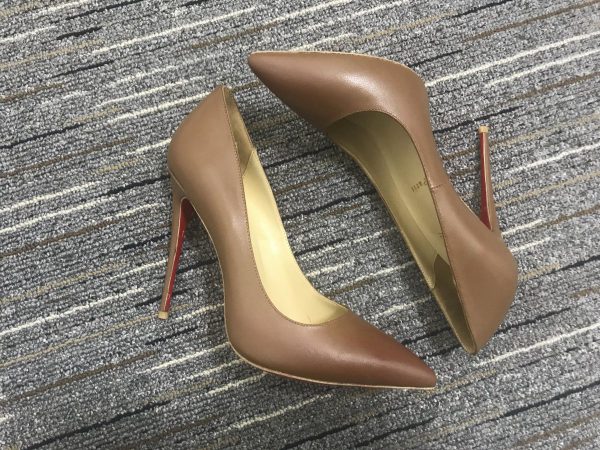 Christian Louboutin Kate Escarpins 100 mm Cuir Nappa Marron Foncé